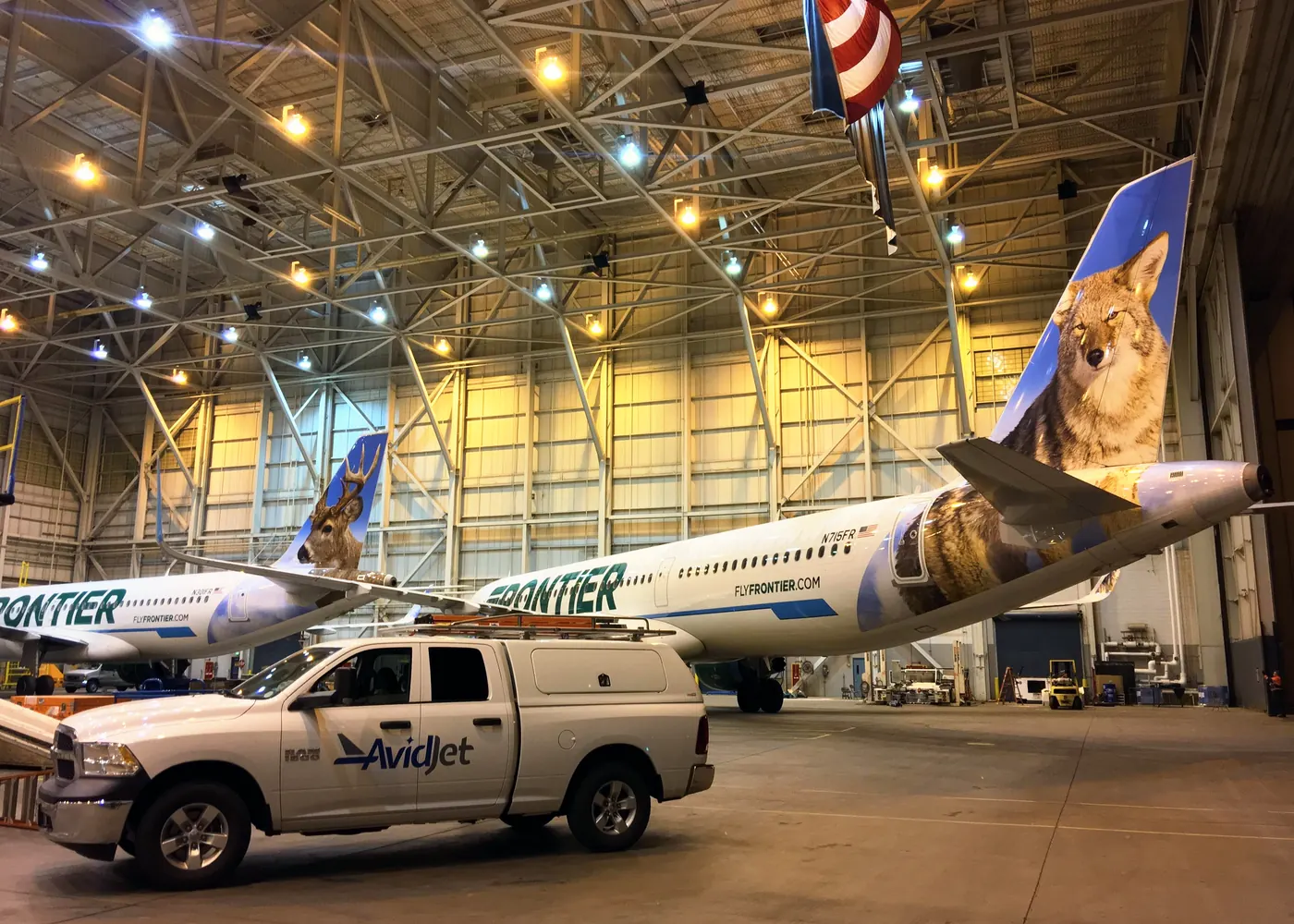 Commercial airliner being serviced at the gate