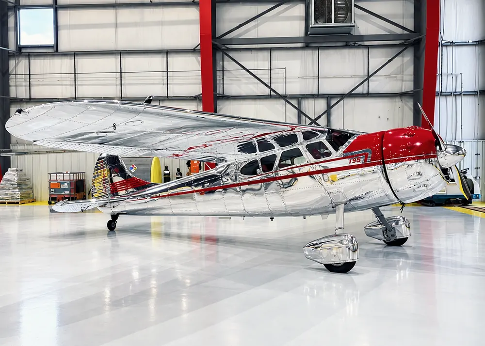 Privately owned aircraft being detailed