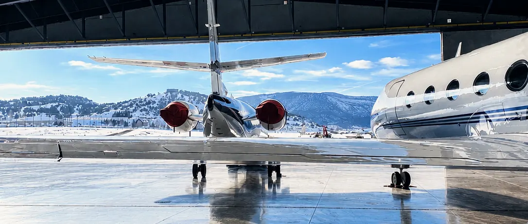 AvidJet team member working on an aircraft