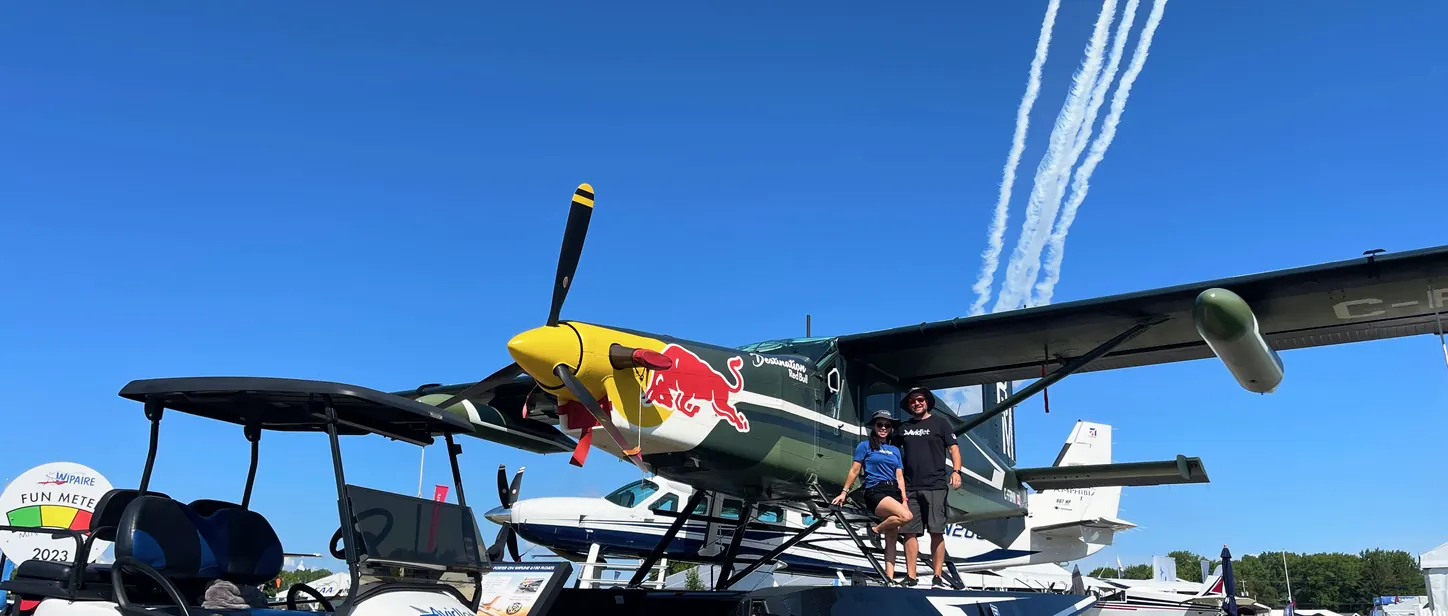 Aircraft prepared for a static display